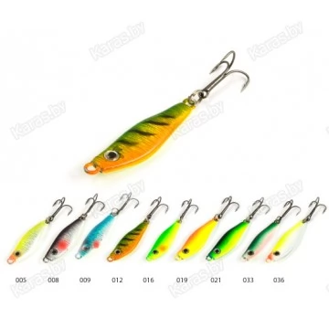 Блесна вертикальная зимняя Akara Ice Lures рыбка с тройником IL007-14-*** (2 шт.) (14гр)