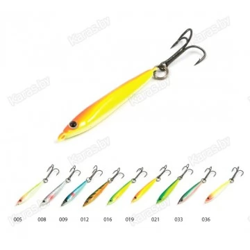 Блесна вертикальная зимняя Akara Ice Lures рыбка с тройником IL028-9-*** (2 шт.) (9гр)