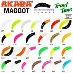 Силиконовая приманка Akara Trout Time MAGGOT 1.6" Tu-Frutti