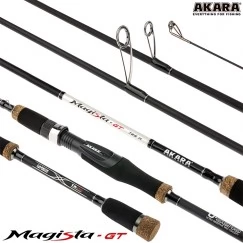 Спиннинг Akara Magista GT 762H, углеволокно, штекерный, 2.28 м, тест: 21-62 г, 146 г