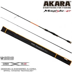 Спиннинг Akara Magista GT 702M, углеволокно, штекерный, 2.1 м, тест: 5,5-27 г, 120 г
