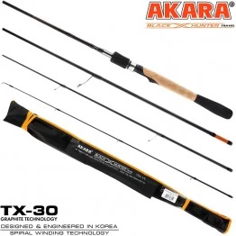 Спиннинг Akara Black Hunter Travel 734ML, углеволокно, штекерный, 2.2 м, тест: 5-17 г, 122 г