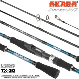 Спиннинг Akara Concept Jig, углеволокно, 2.10 м, тест: 7-28 г, 115 г