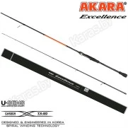 Спиннинг Akara Excellence MH 702, углеволокно, штекерный, 2.1 м, тест: 8-35 г, 140 г