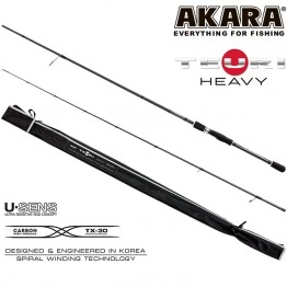 Спиннинг Akara Teuri Heavy H, углеволокно, штекерный, 2,4 м, тест: 30-80 г, 155 г