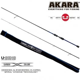 Спиннинг Akara Teuri MLS662 TX-30, углеволокно, штекерный, 1,98 м, тест: 5,5-17,5 г, 95 г