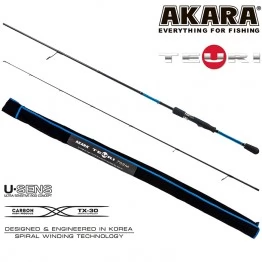 Спиннинг Akara Teuri MS762 TX-30, углеволокно, штекерный, 2,3 м, тест: 8-24,5 г, 123 г
