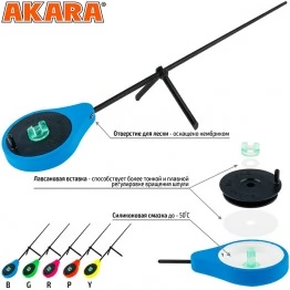 Зимняя удочка Akara SP-P, тест: 0.5-6, длина 24 см