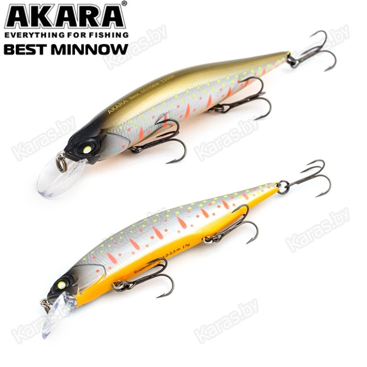Воблер Akara Best Minnow 100SP (15 гр)