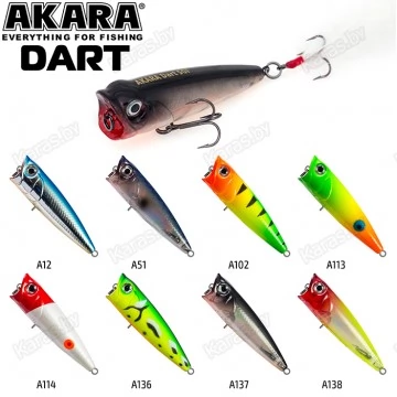 Воблер поппер Akara Dart 50F (4 гр)