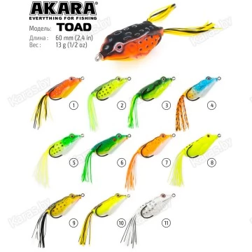 Лягушка незацепляйка Akara Toad 60 (13 гр)