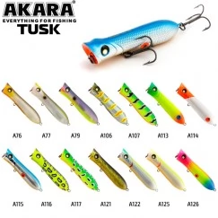 Воблер поппер Akara Tusk 80F (15 гр)