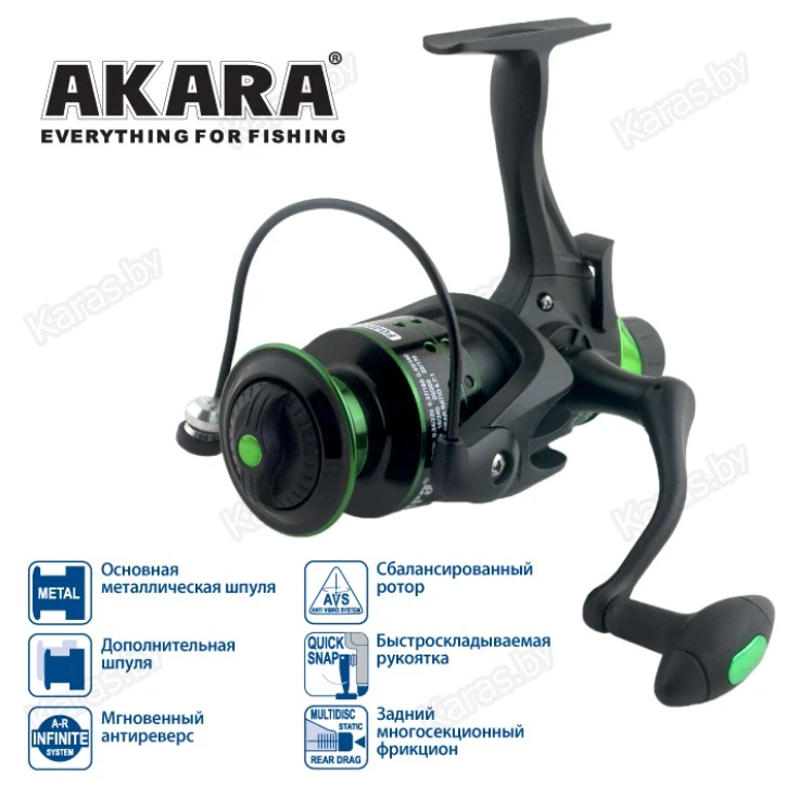 Безынерционная катушка с байтраннером Akara Geden Carp FG4000. 3 ш.п. + 1 р.п.