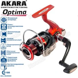 Безынерционная катушка  Akara Optima 1000. 4 ш.п. + 1 р.п.