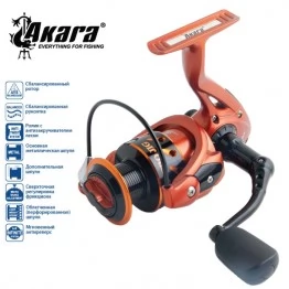 Безынерционная катушка Akara Pro Jig PJF1000. 5 ш.п. + 1 р.п.