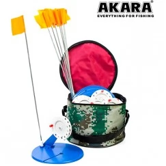 Жерлицы зимние Akara оснащенные 10 шт. в сумке (диаметр 20 см)