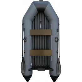 Надувная 2-местная ПВХ лодка Аква 2800 НДНД (графит, черный)