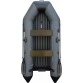 Надувная 2-местная ПВХ лодка Аква 2800 НДНД (графит, черный)