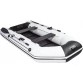 Надувная 2-местная ПВХ лодка Аква 2800 СКК (слань-книжка, киль, светло-серый, графит)