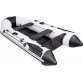 Надувная 2-местная ПВХ лодка Аква 2800 СКК (слань-книжка, киль, светло-серый, графит)