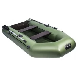 Надувная 2-местная ПВХ лодка Аква 2600 (зеленая)