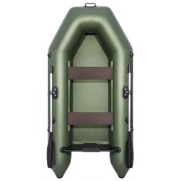 Надувная 2-местная ПВХ лодка Аква 2600 (зеленая)