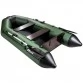 Надувная 2-местная ПВХ лодка Аква 2600 (зелено-черный)