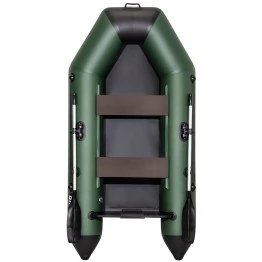 Надувная 2-местная ПВХ лодка Аква 2600 (зелено-черный)