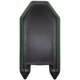 Надувная 2-местная ПВХ лодка Аква 2600 (зелено-черный)