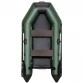 Надувная 2-местная ПВХ лодка Аква 2600 (зелено-черный)