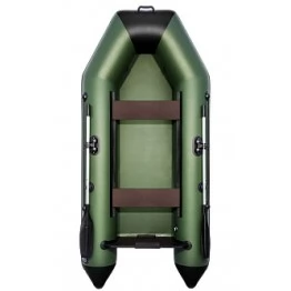 Надувная 2-местная ПВХ лодка Аква 2800 (зеленый, черный)