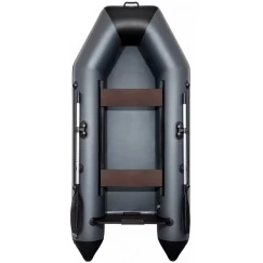 Надувная 2-местная ПВХ лодка Аква 2800 (графит, черный)
