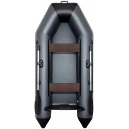 Надувная 2-местная ПВХ лодка Аква 2800 (графит, черный)