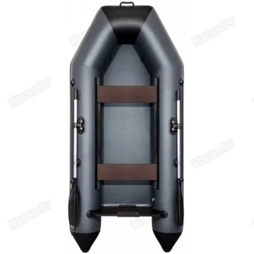 Надувная 2-местная ПВХ лодка Аква 2800 (графит, черный)