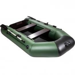 Надувная 2-местная ПВХ лодка Аква 2800 (зеленый, черный)