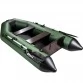 Надувная 2-местная ПВХ лодка Аква 2800 (зеленый, черный)