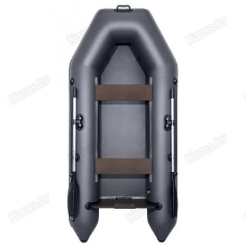 Надувная 2-местная ПВХ лодка Аква 2800 (графит)