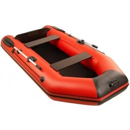 Надувная 2-местная ПВХ лодка Аква 2800 (красный, черный)