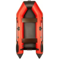 Надувная 2-местная ПВХ лодка Аква 2800 (красный, черный)