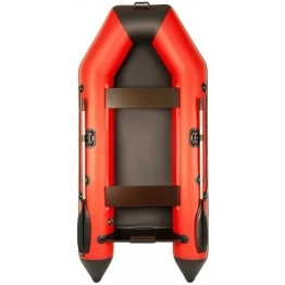 Надувная 2-местная ПВХ лодка Аква 2800 (красный, черный)