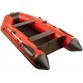 Надувная 2-местная ПВХ лодка Аква 2800 (красный, черный)