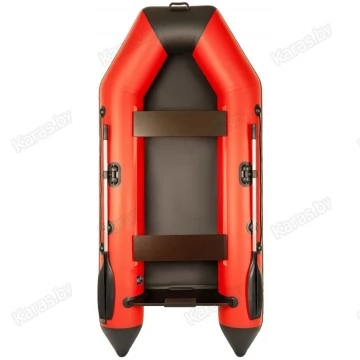 Надувная 2-местная ПВХ лодка Аква 2800 (красный, черный)