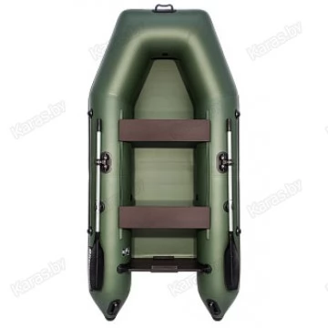 Надувная 2-местная ПВХ лодка Аква 2900 (зеленый)