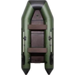 Надувная 2-местная ПВХ лодка Аква 2900 СКК (зелено-черная)