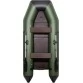 Надувная 2-местная ПВХ лодка Аква 2900 СКК (зелено-черная)
