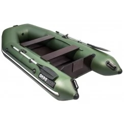 Надувная 2-местная ПВХ лодка Аква 2900 СКК (зеленая)