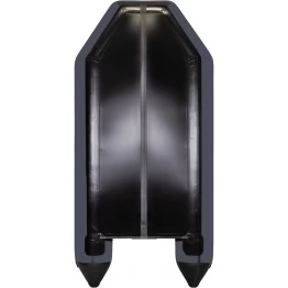 Надувная 2-местная ПВХ лодка Аква 2800 СКК (слань-книжка, киль, графит, черный)