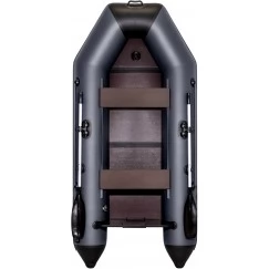Надувная 2-местная ПВХ лодка Аква 2900 СКК (слань-книжка, киль, графит, черный)