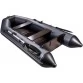 Надувная 2-местная ПВХ лодка Аква 2900 СКК (слань-книжка, киль, графит, черный)