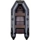 Надувная 2-местная ПВХ лодка Аква 2900 СКК (слань-книжка, киль, графит, черный)